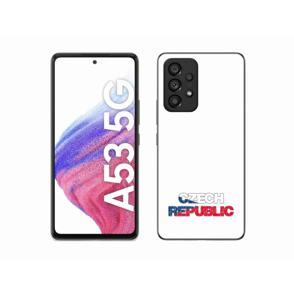 Gelový kryt mmCase na Samsung Galaxy A53 5G - Czech Republic bílé pozadí