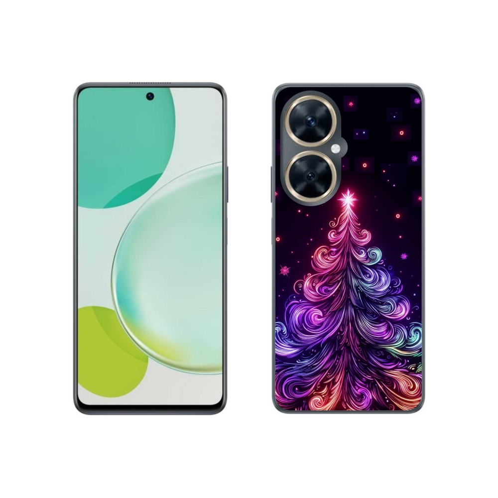 Gelový kryt mmCase na Huawei Nova 11i - neonový vánoční stromek 1