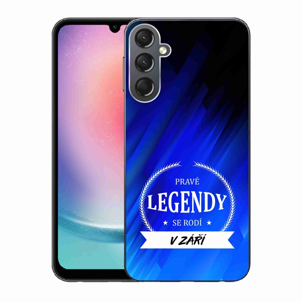 Gelový kryt mmCase na Samsung Galaxy A24 - legendy v září modré pozadí
