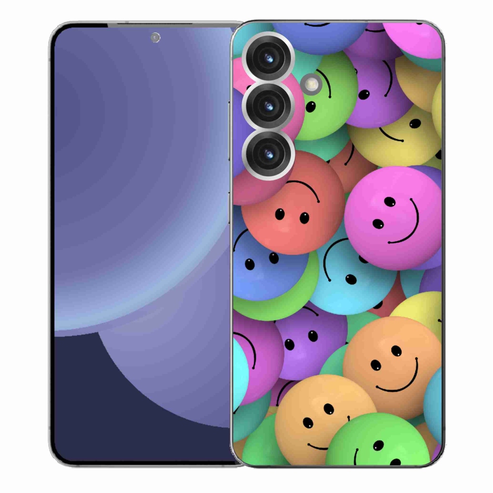 Gelový kryt mmCase na Samsung Galaxy S25+ - barevní smajlíci