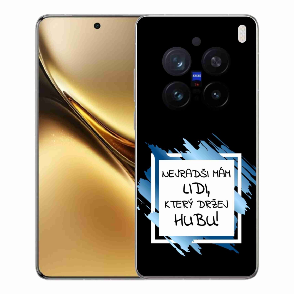 Gelový kryt mmCase na Vivo X200 Pro 5G - vtipný text 7 bíločerné pozadí