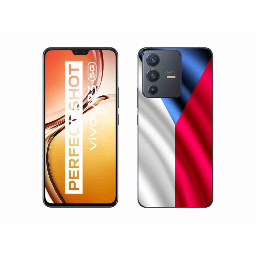 Gelový kryt mmCase na mobil Vivo V23 5G - česká vlajka