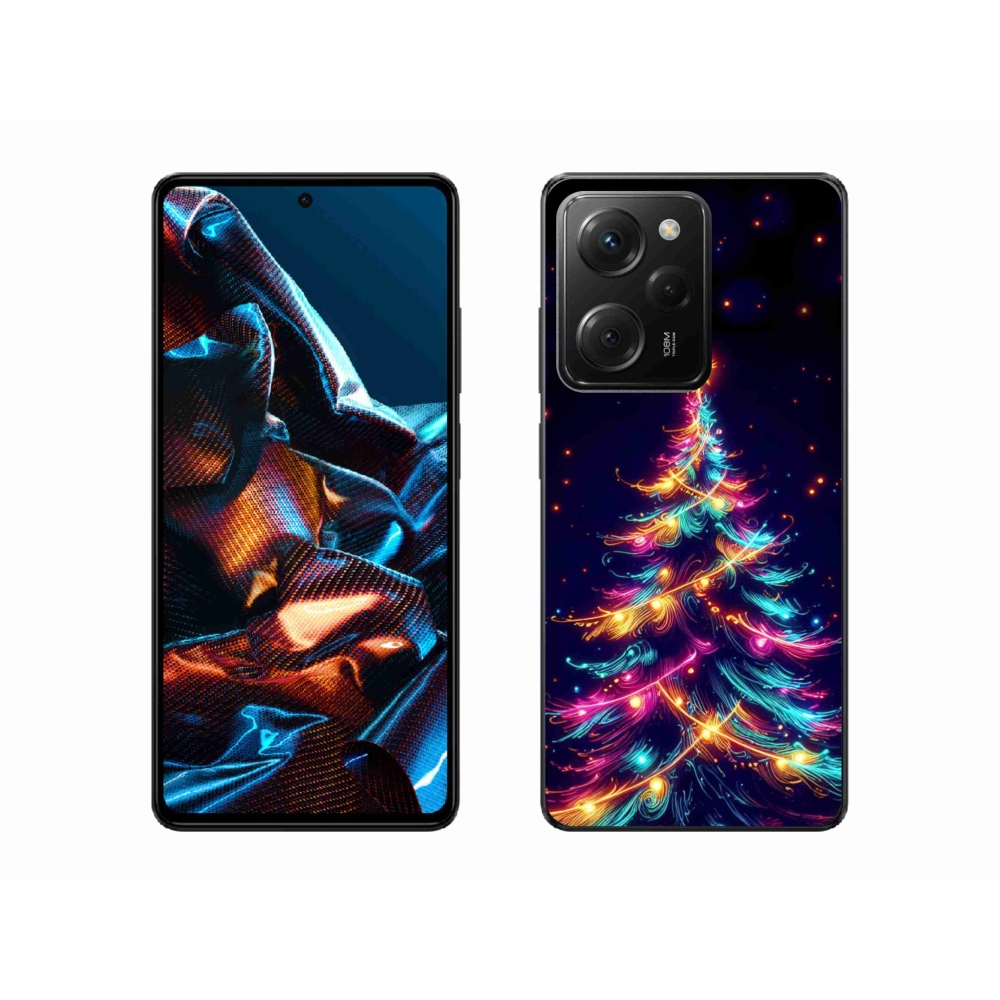 Gelový kryt mmCase na Xiaomi Poco X5 Pro 5G - neonový vánoční stromek