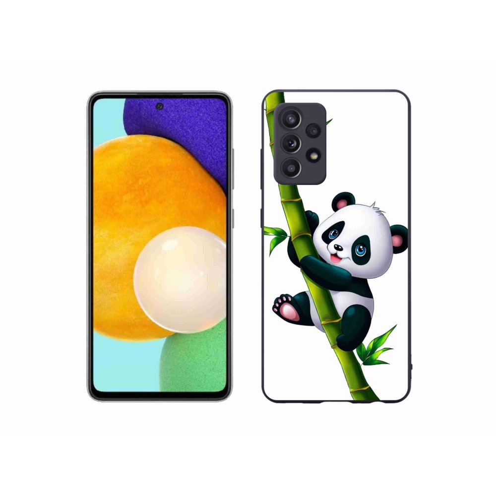 Gelový kryt mmCase na Samsung Galaxy A52s 5G - panda na bambusu