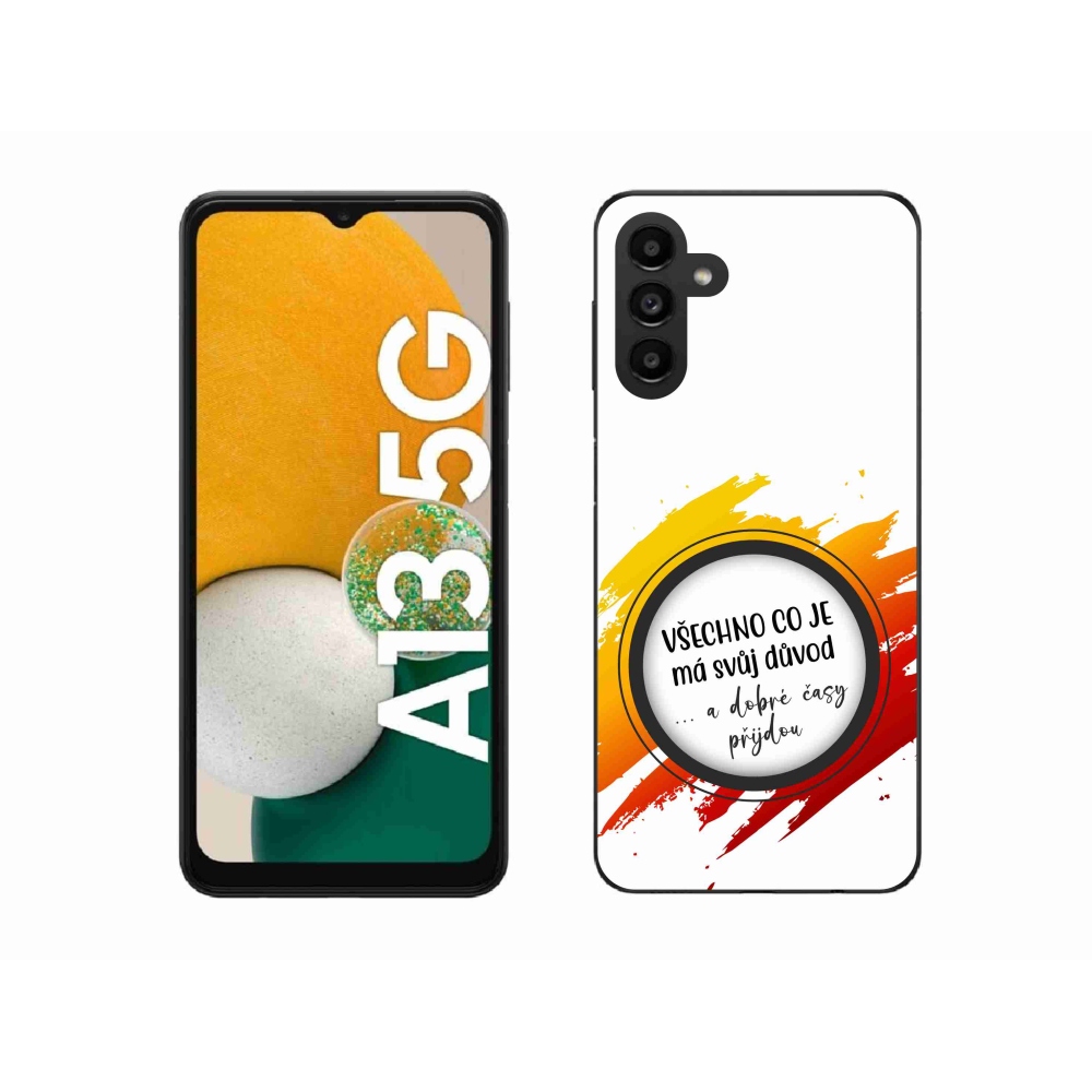 Gelový kryt mmCase na Samsung Galaxy A13 5G - citát 3 bílé pozadí