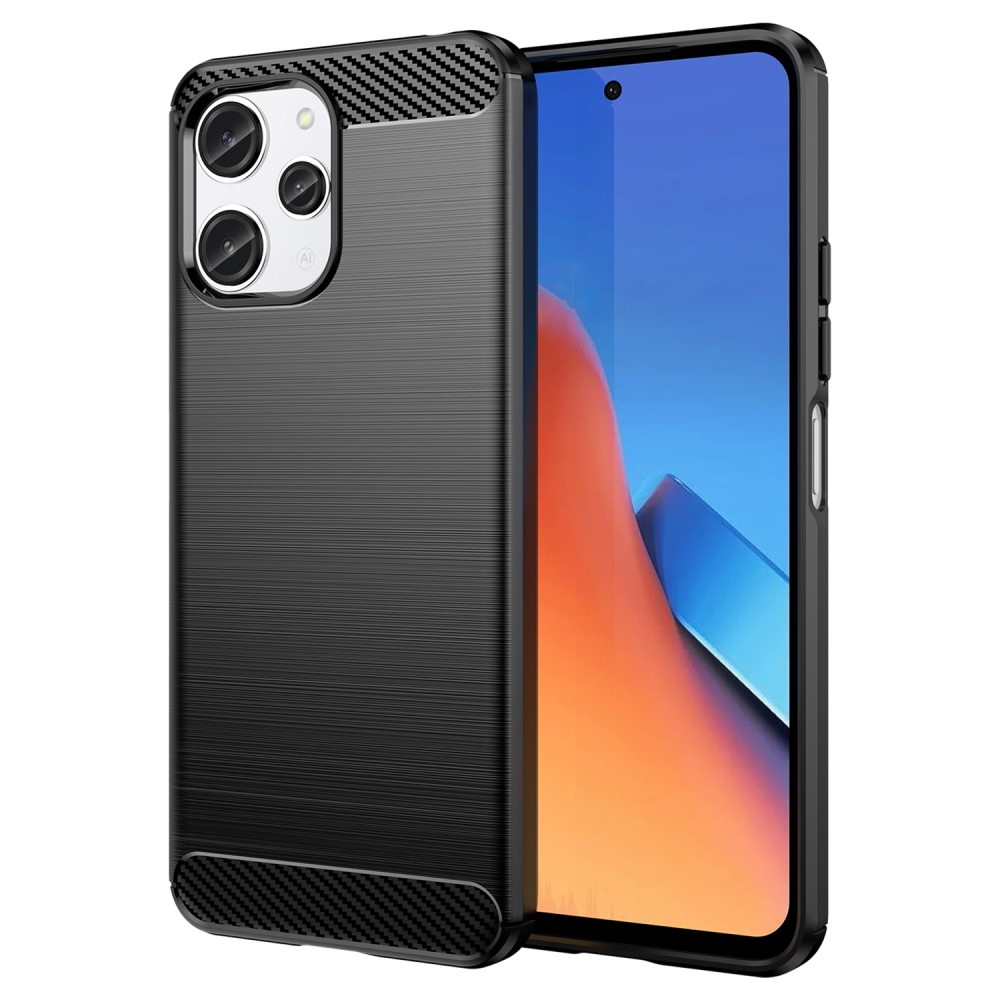 Carbon odolný gelový obal na Xiaomi Redmi 12 4G/5G - černý
