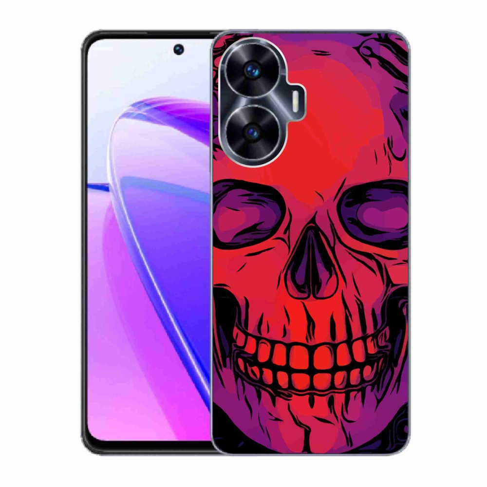Gelový obal mmCase na Realme C55 - lebka