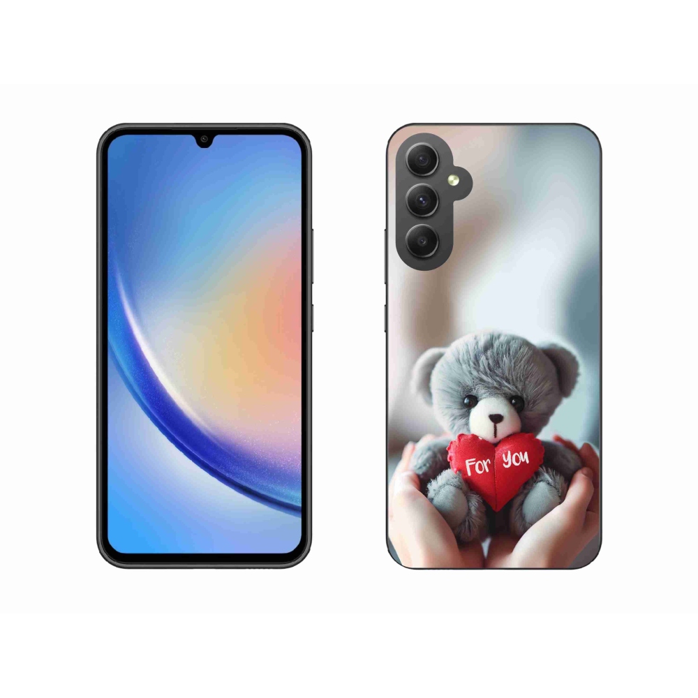 Gelový kryt mmCase na Samsung Galaxy A34 5G - medvídek pro zamilované