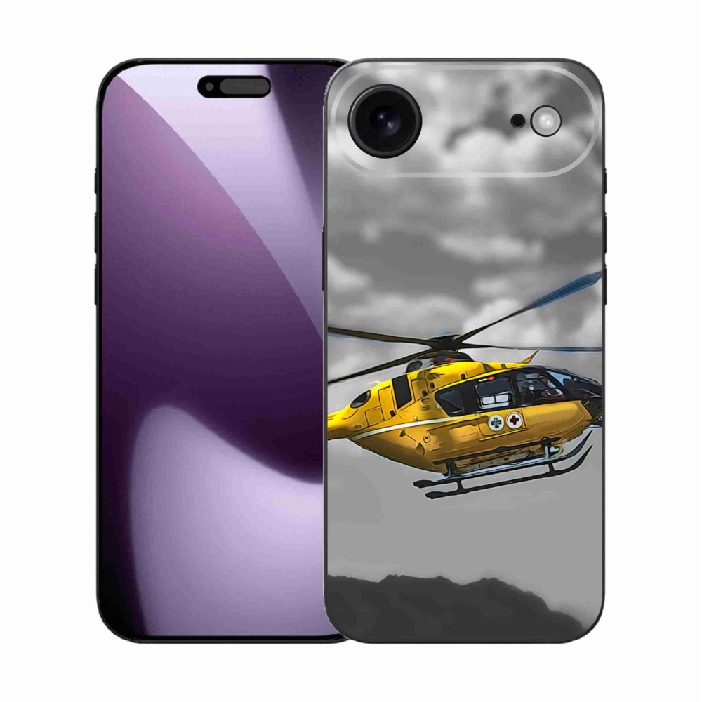 Gelový kryt mmCase na iPhone 17 Air - žlutá helikoptéra