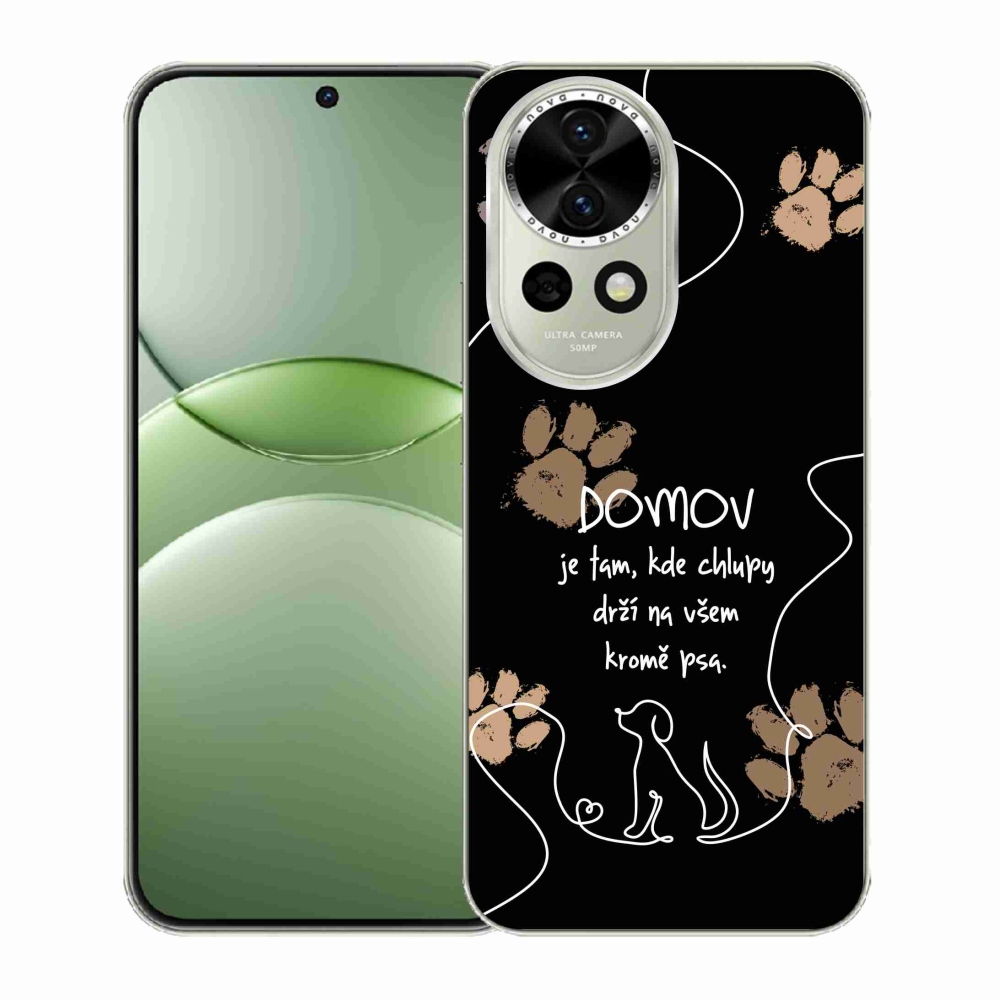 Gelový kryt mmCase na Huawei Nova 13 5G - psí motiv černé pozadí