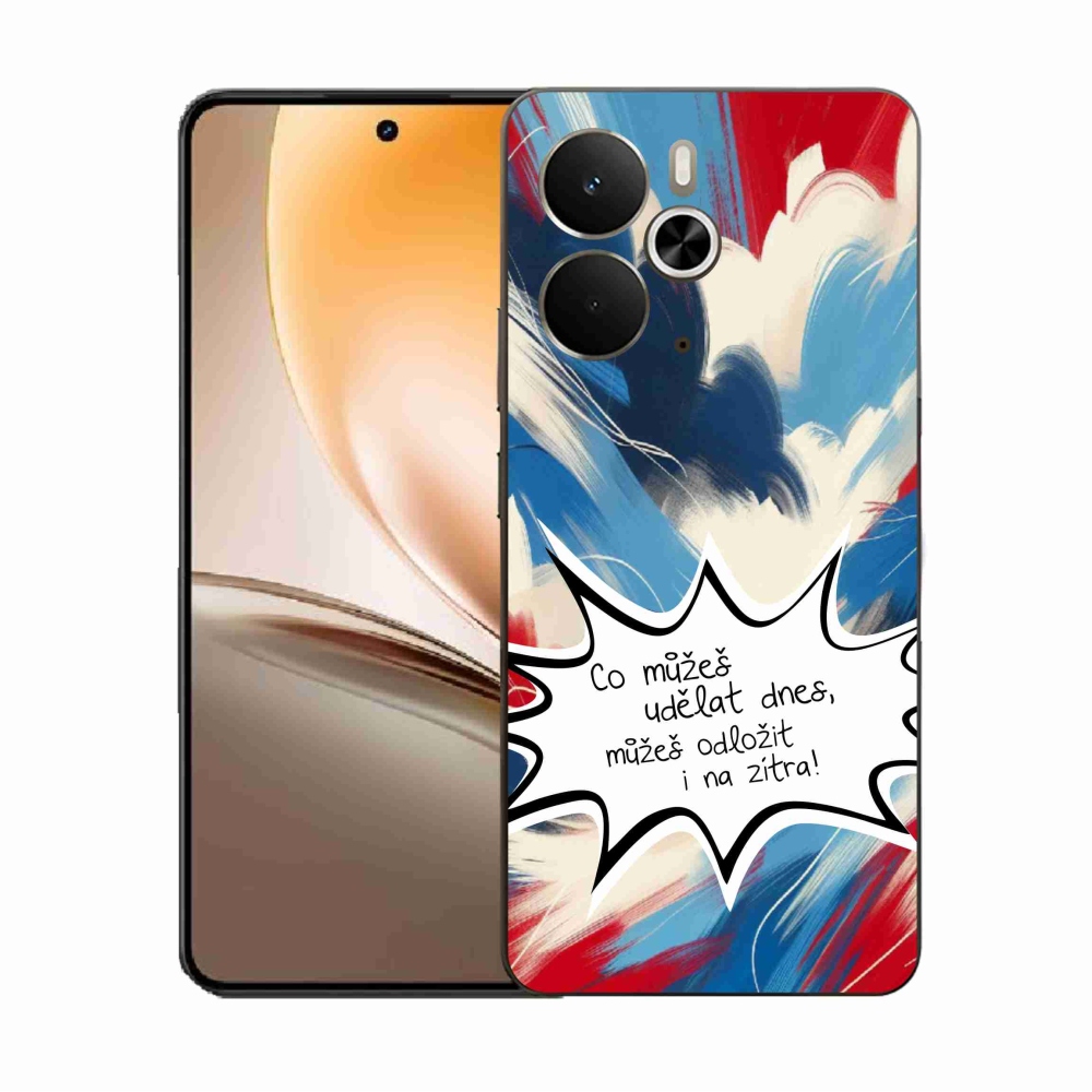 Gelový kryt mmCase na Realme 14 5G - vtipný text 9 bílé pozadí