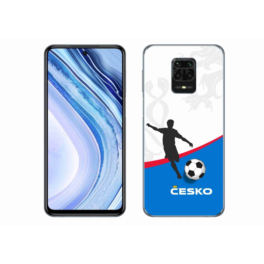 Gelový kryt mmCase na Xiaomi Redmi Note 9 Pro - fotbal Česko 1