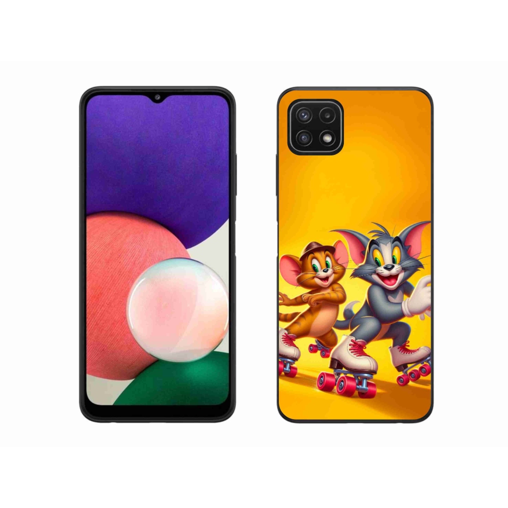 Gelový kryt mmCase na Samsung Galaxy A22 5G - tom a jerry