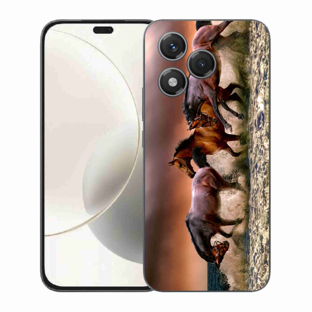 Gelový kryt mmCase na Honor 400 Lite - koně 1