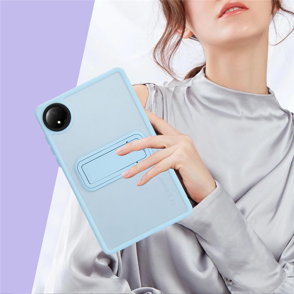 Skiny gelový obal s pevnými zády a výklopným stojánkem na Xiaomi Redmi Pad SE 8.7 - světlemodrý