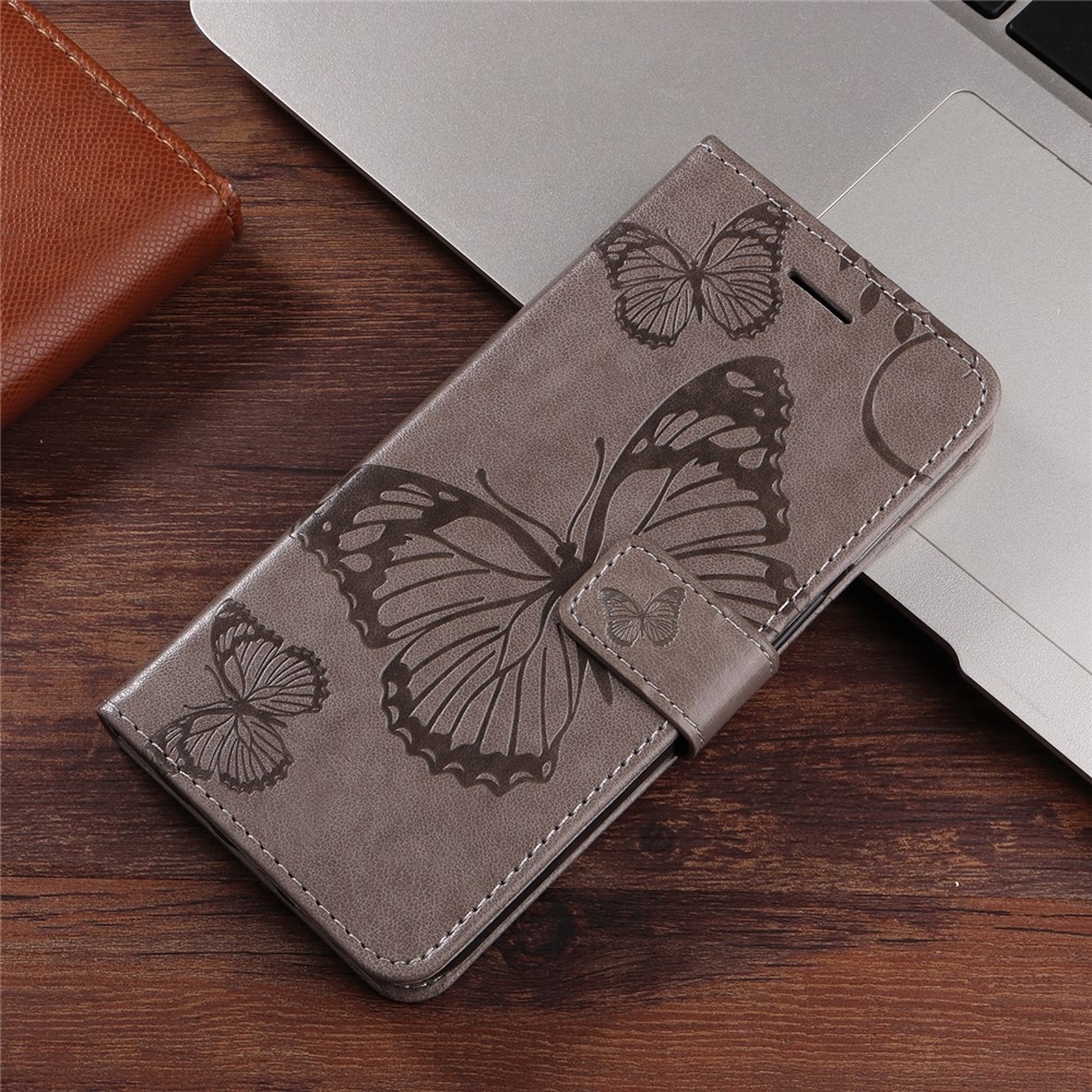 Big Butterfly knížkové pouzdro na Realme 14 5G/14T 5G - šedé
