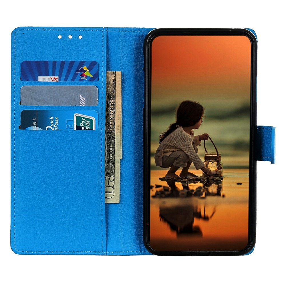 Litchie knížkové pouzdro na Samsung Galaxy A56 5G - modré