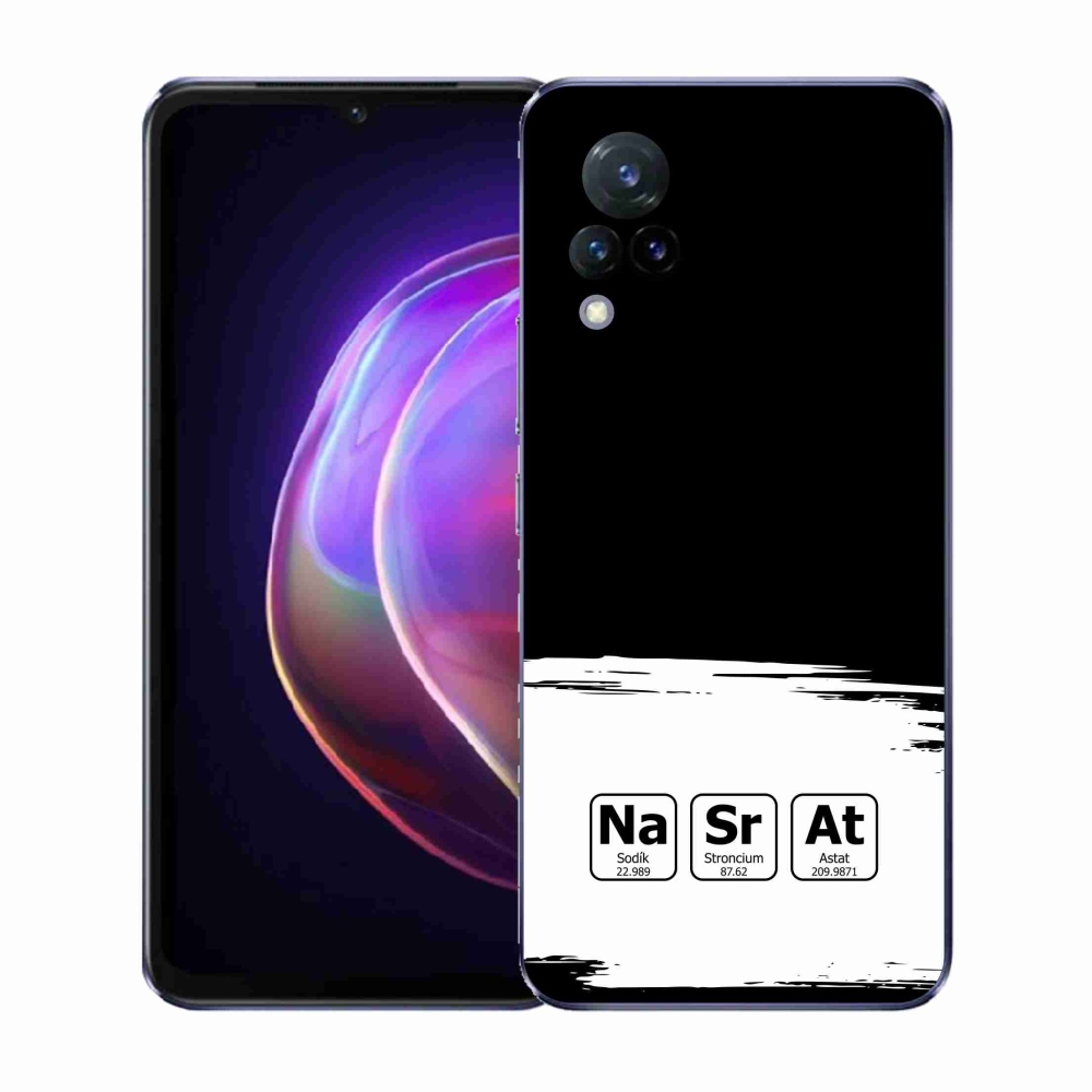 Gelový kryt mmCase na Vivo V21 4G/5G - chemické prvky bíločerné pozadí
