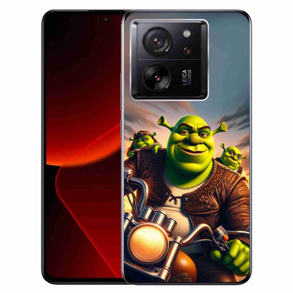 Gelový kryt mmCase na Xiaomi 13T/13T Pro - shrek na motorce