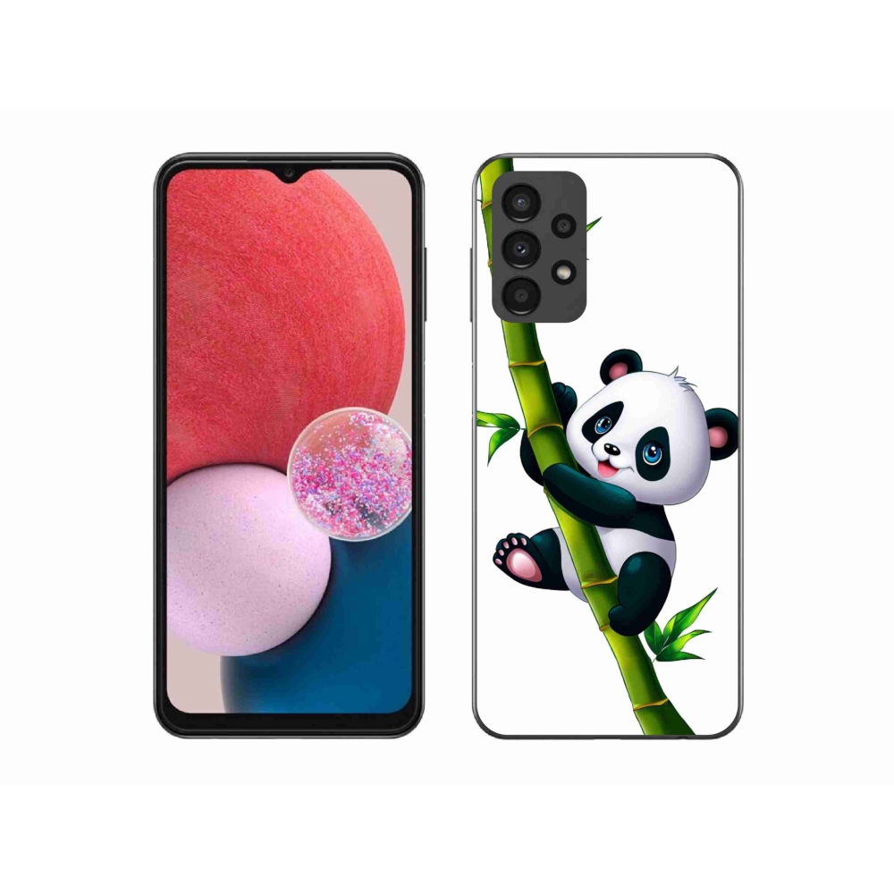 Gelový kryt mmCase na Samsung Galaxy A13 4G - panda na bambusu
