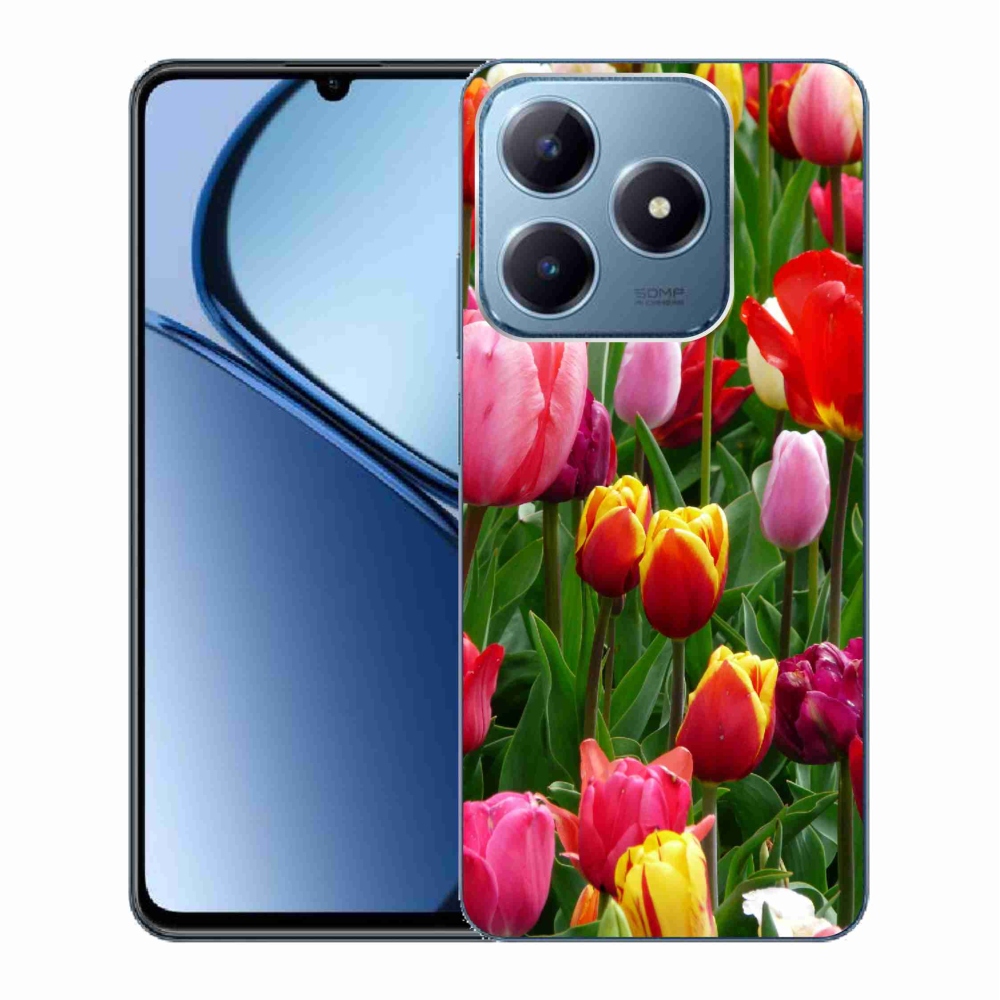 Gelový kryt mmCase na Realme C63 - tulipány