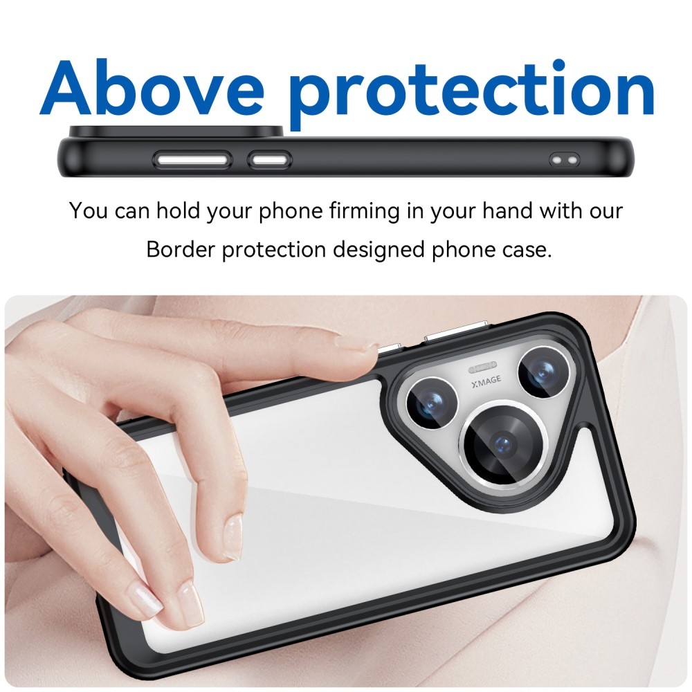 Gelový obal s pevnými zády na Huawei Pura 70 Pro - černý