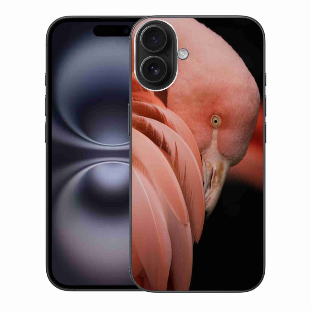 Gelový kryt mmCase na iPhone 16 Plus - plameňák 3