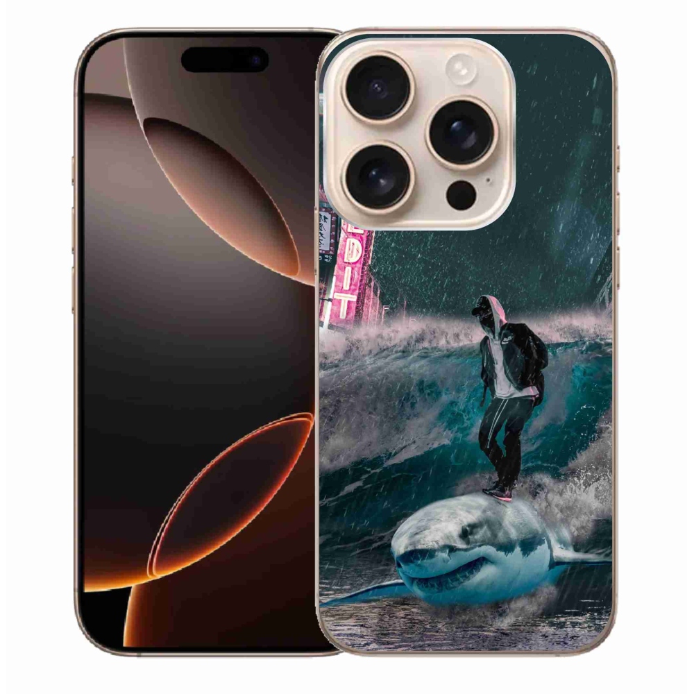 Gelový kryt mmCase na iPhone 16 Pro Max - žralok