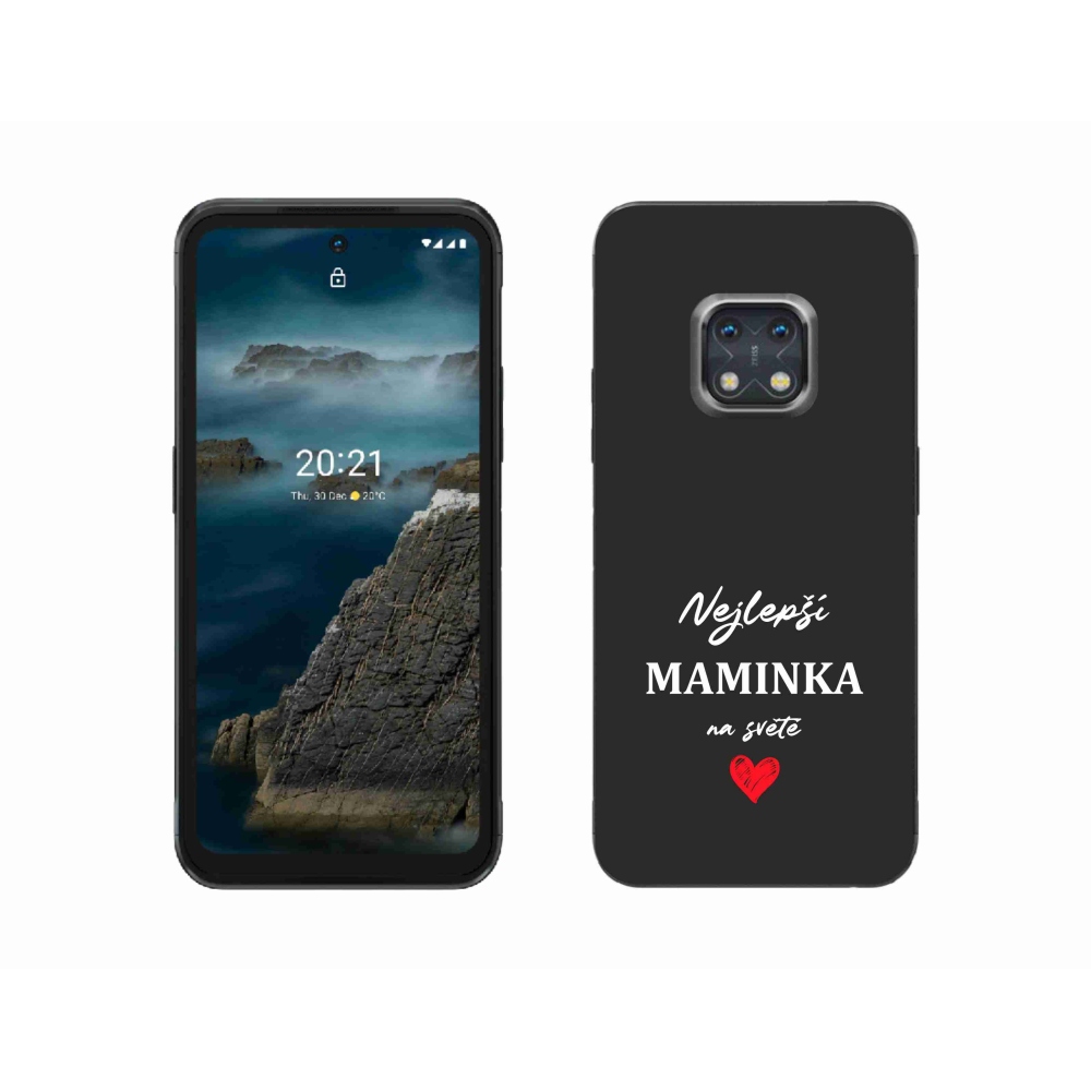 Gelový kryt mmCase na Nokia XR20 - nejlepší maminka 1 černé pozadí