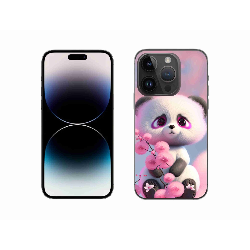Gelový kryt mmCase na iPhone 14 Pro - roztomilá panda 1