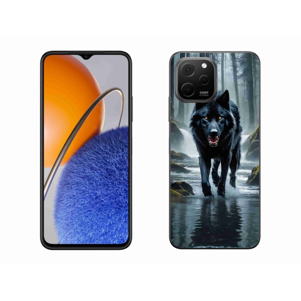 Gelový kryt mmCase na Huawei Nova Y61 - černý vlk
