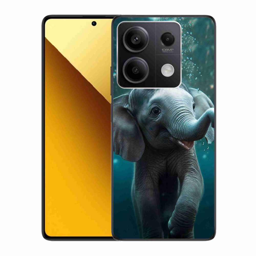 Gelový kryt mmCase na Xiaomi Redmi Note 13 5G - slůně pod vodou
