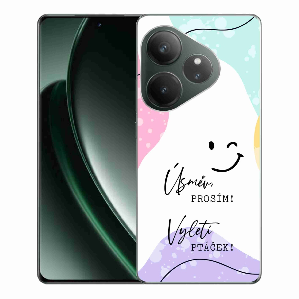 Gelový kryt mmCase na Realme GT 6 5G/GT 6T 5G - vtipný text 4 bílé pozadí