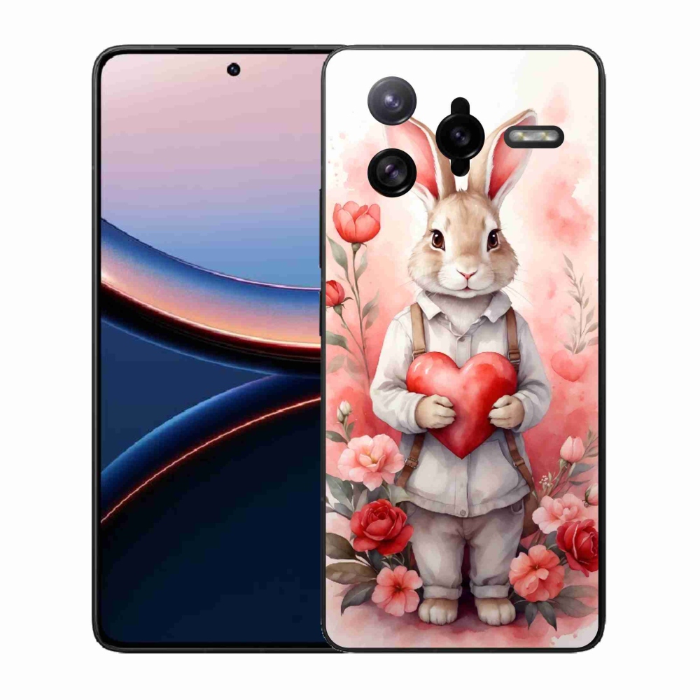 Gelový kryt mmCase na Xiaomi Poco F7 Ultra - zajíc se srdíčkem