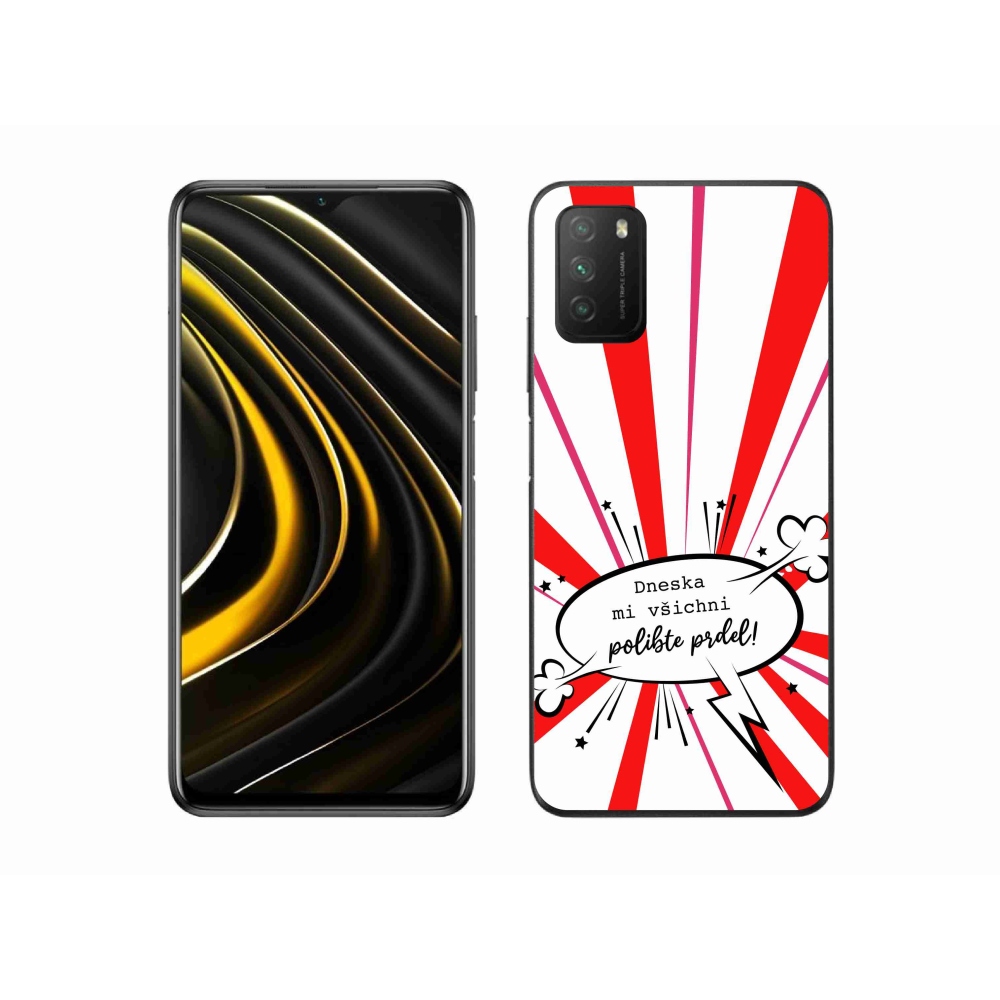 Gelový kryt mmCase na Xiaomi Poco M3 - vtipný text 15 bílé pozadí