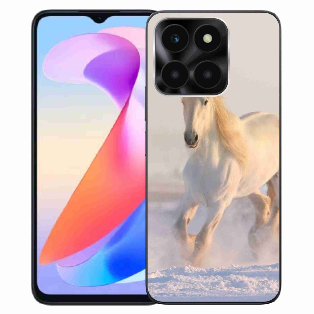 Gelový obal mmCase na Honor X6a - kůň ve sněhu