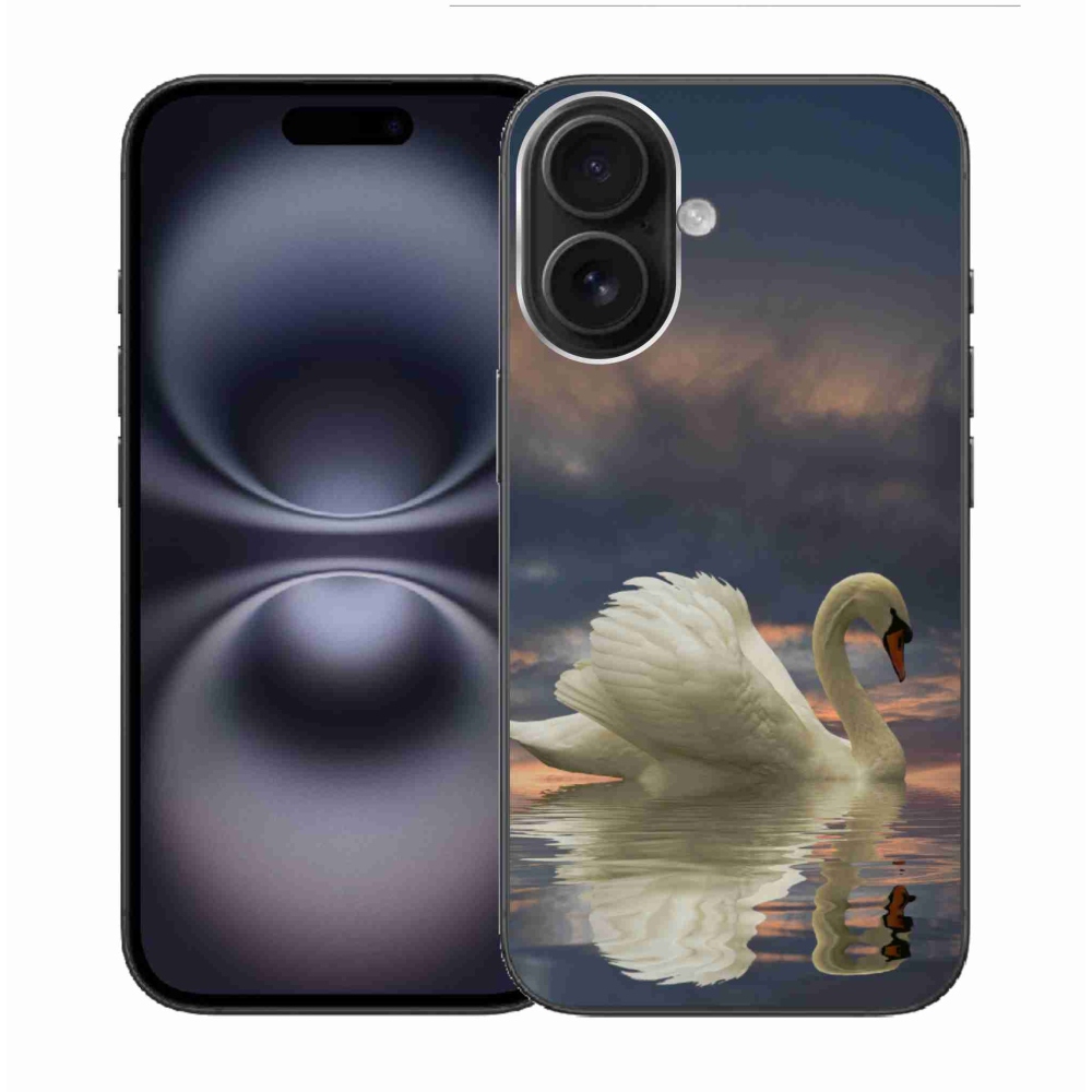 Gelový kryt mmCase na iPhone 16 - labuť
