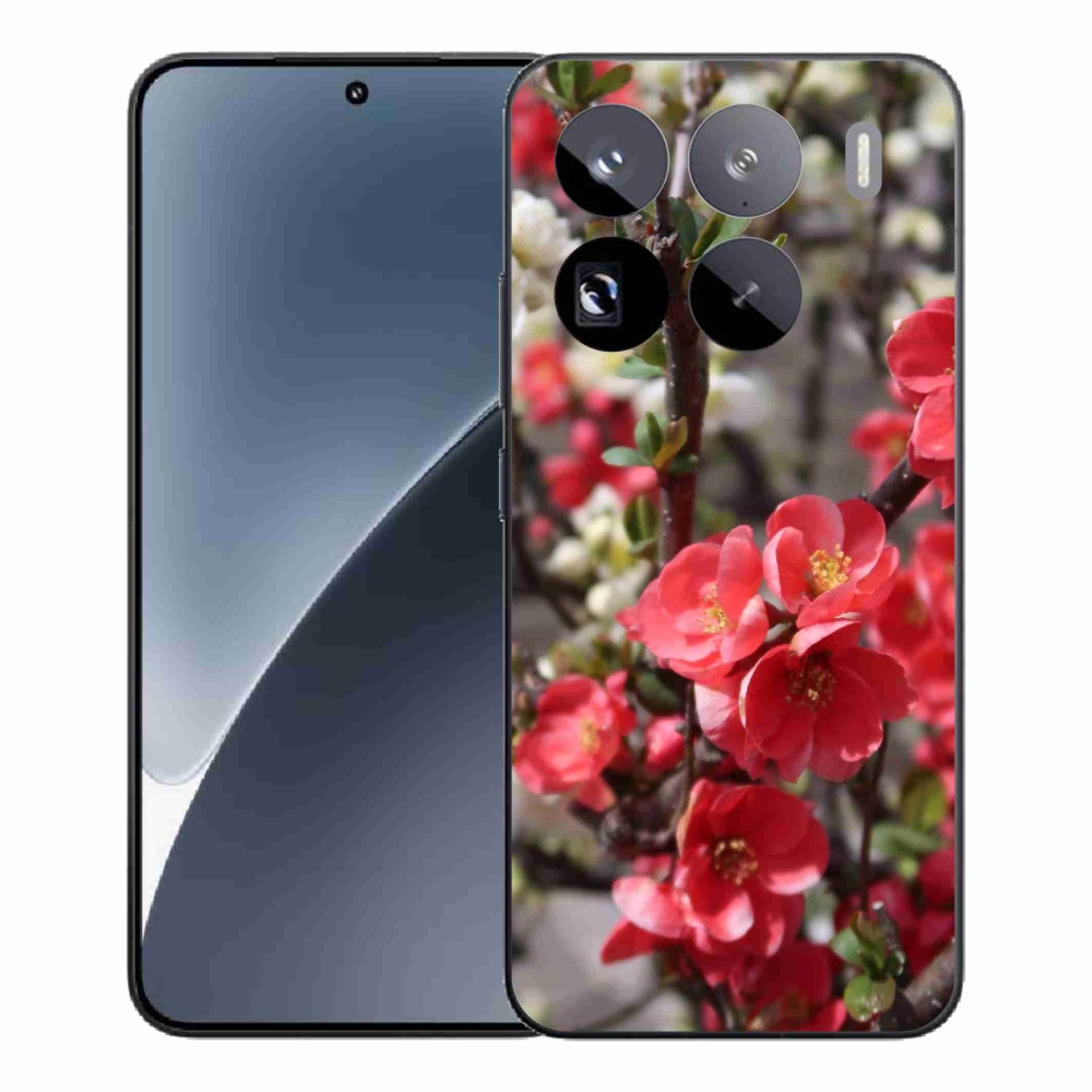 Gelový kryt mmCase na Xiaomi 15 Pro - červené květy
