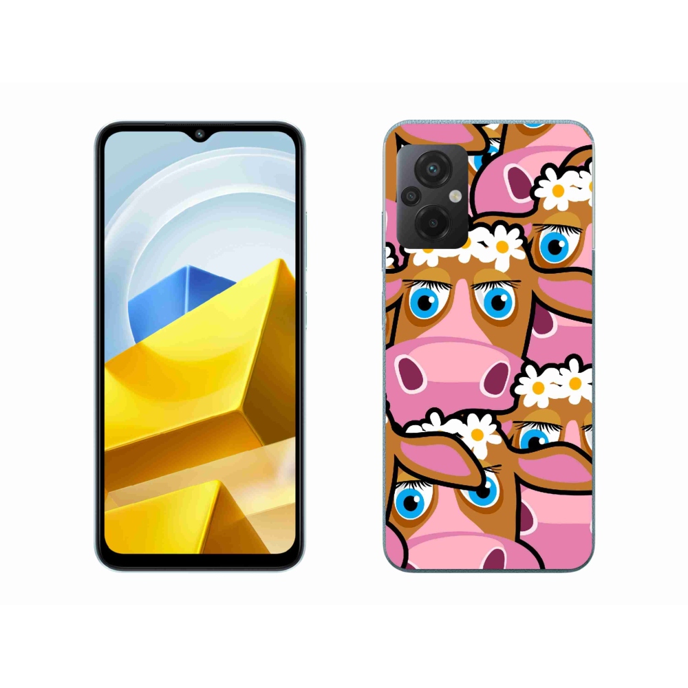 Gelový kryt mmCase na Xiaomi Poco M5 4G - kreslené kravičky
