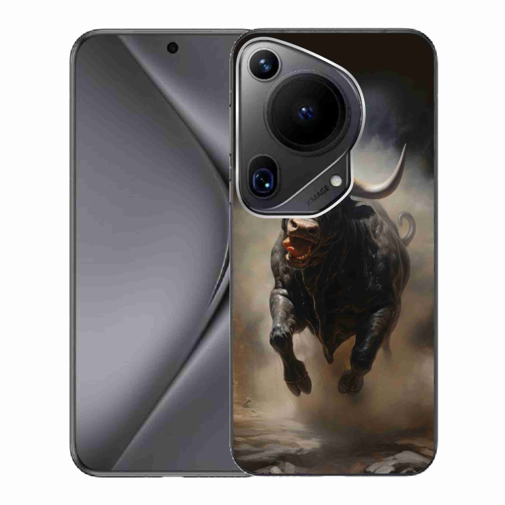 Gelový kryt mmCase na Huawei Pura 70 Ultra - rozzuřený býk