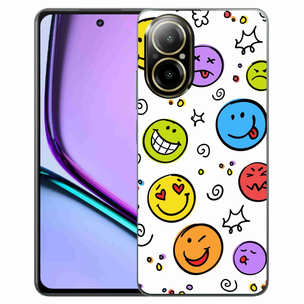 Gelový kryt mmCase na Realme C67 - smajlíci