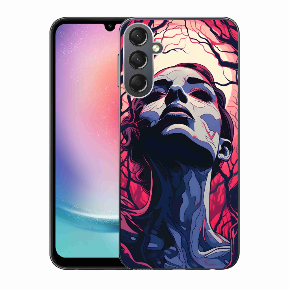 Gelový kryt mmCase na Samsung Galaxy A24 - abstraktní obličej