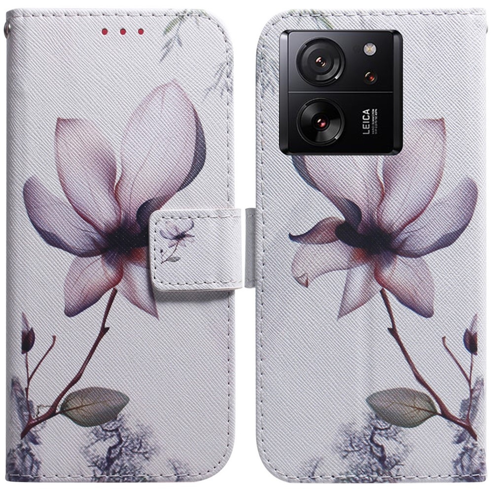Printy knížkové pouzdro na Xiaomi 13T/13T Pro - růžový květ