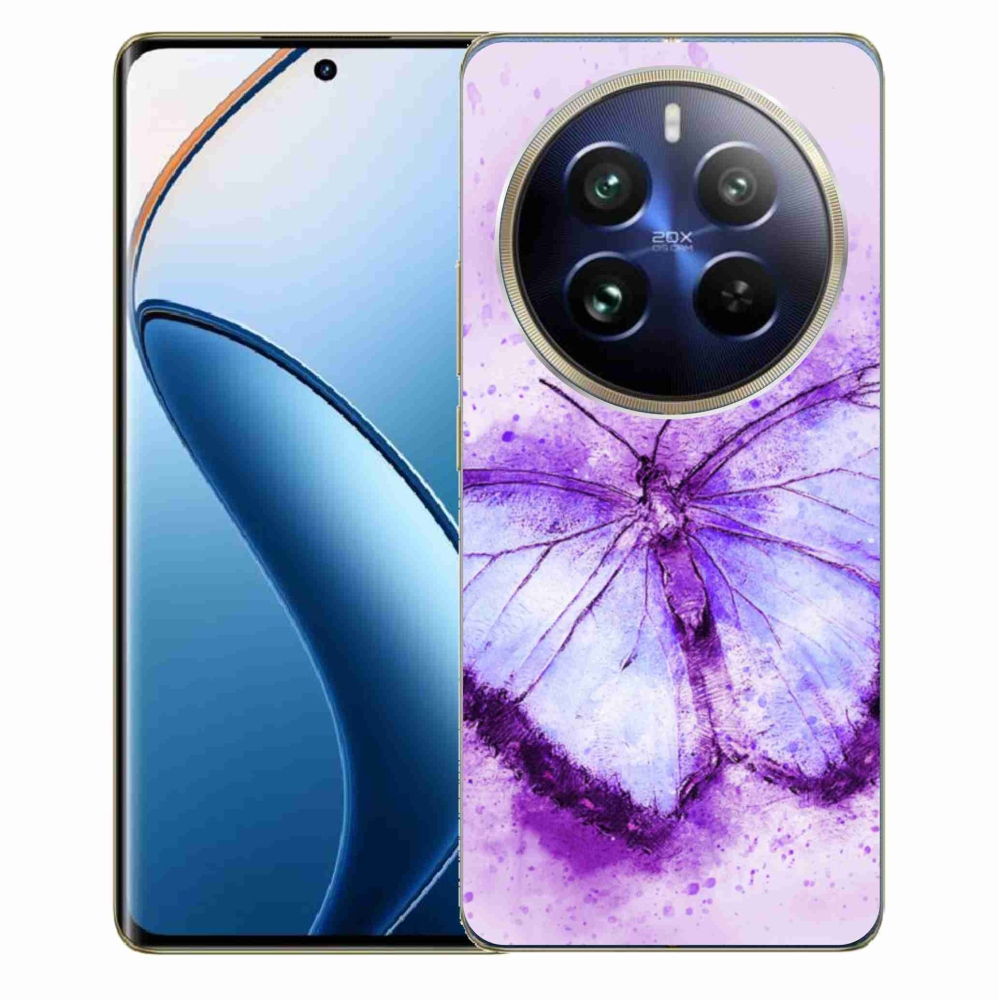 Gelový kryt mmCase na Realme 12 Pro 5G/12 Pro+ 5G - fialový motýl
