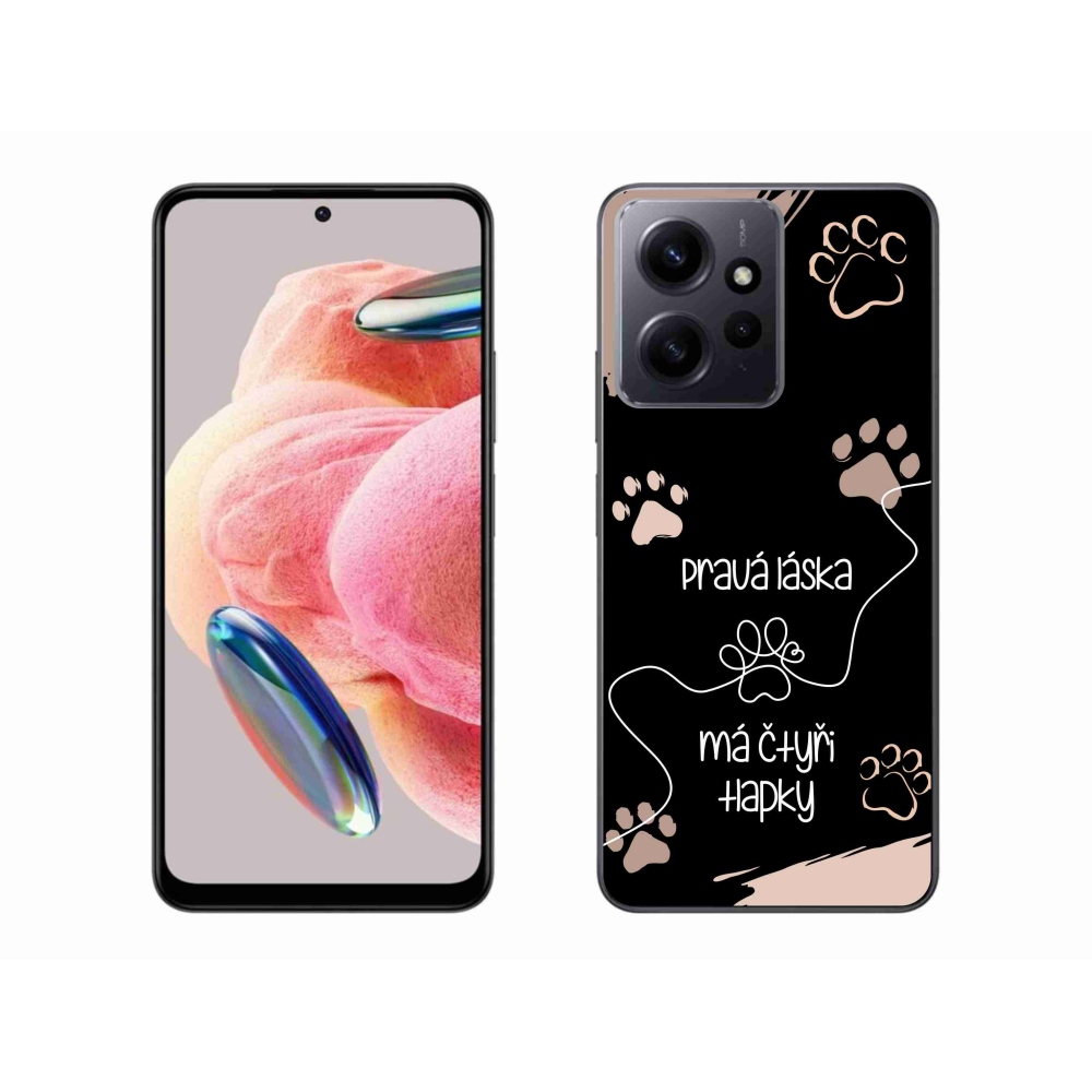 Gelový kryt mmCase na Xiaomi Redmi Note 12 4G - psí motiv 1 černé pozadí