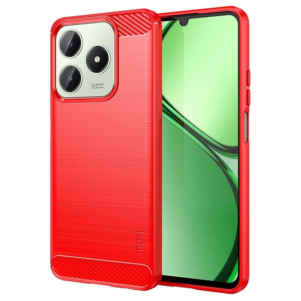 Carbon odolný gelový obal na Realme C61/C63 - červený