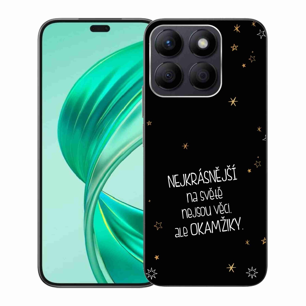 Gelový kryt mmCase na Honor X8b - citát 4 černé pozadí