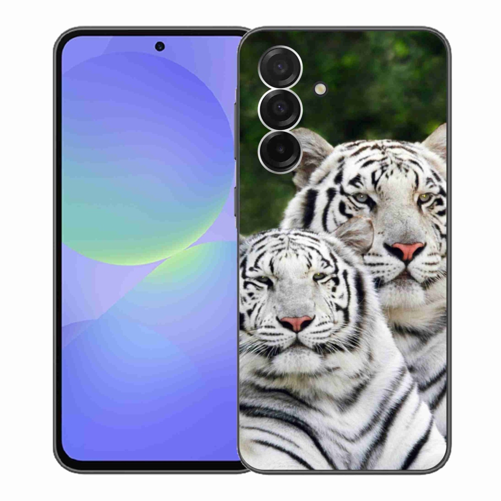 Gelový kryt mmCase na Samsung Galaxy A36 5G - bílí tygři