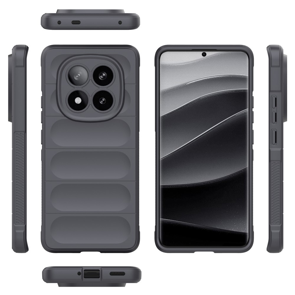 Rugg odolný gelový obal na Xiaomi Redmi Note 14 Pro+ 5G - tmavěšedý