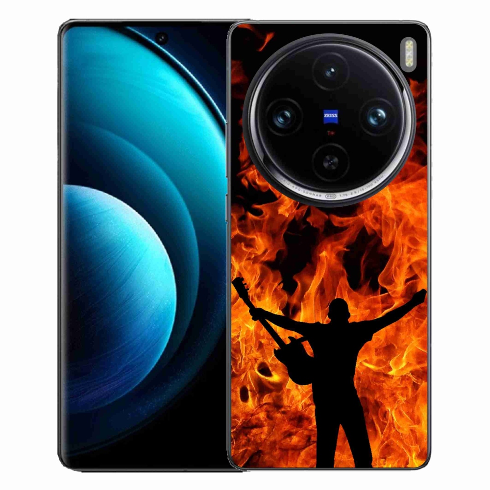 Gelový kryt mmCase na Vivo X100 Pro 5G - muzikant a oheň